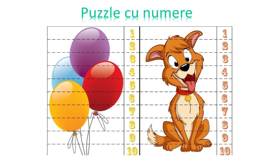 Fise de activitati - Puzzle cu numere de printat